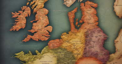 Karte von Großbritannien, Vereinigtes Königreich und England